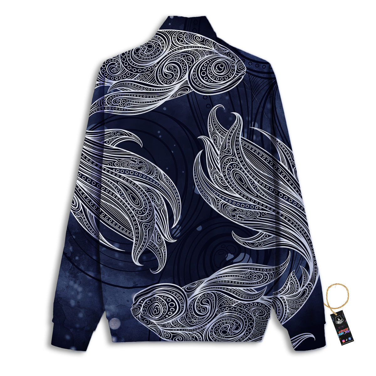 Fish Bohemian Spiritual Print Track Jacket-grizzshop