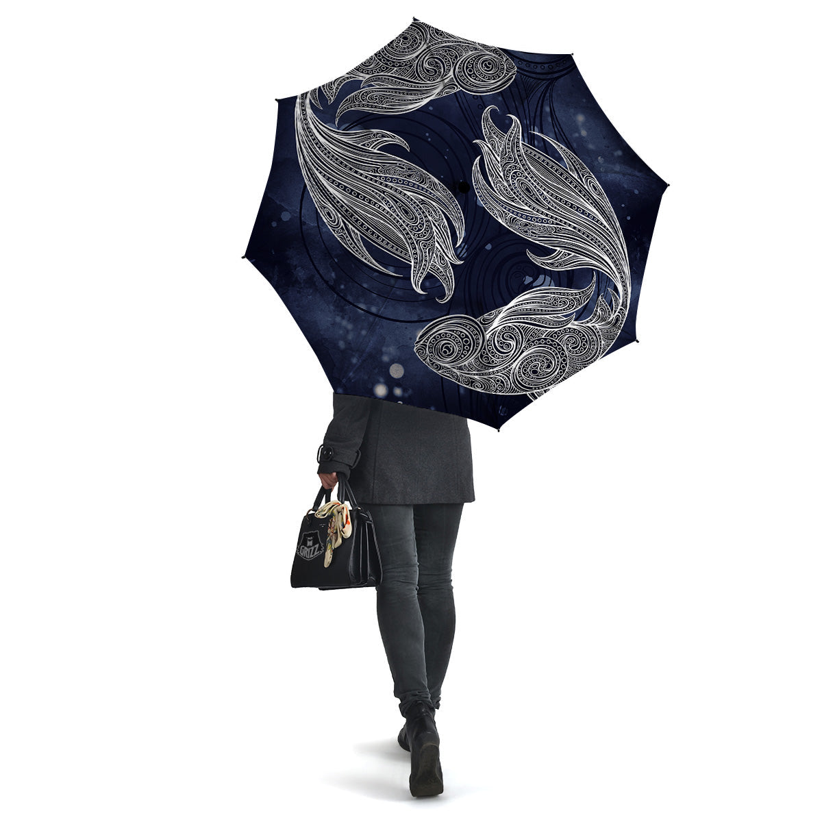 Fish Bohemian Spiritual Print Umbrella-grizzshop