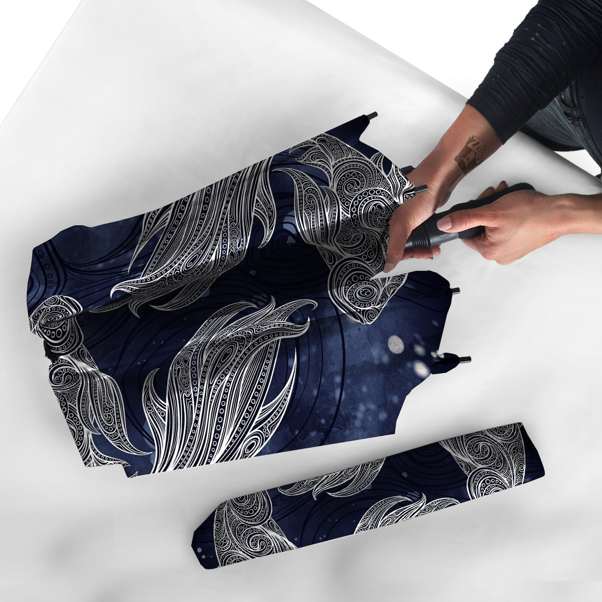 Fish Bohemian Spiritual Print Umbrella-grizzshop