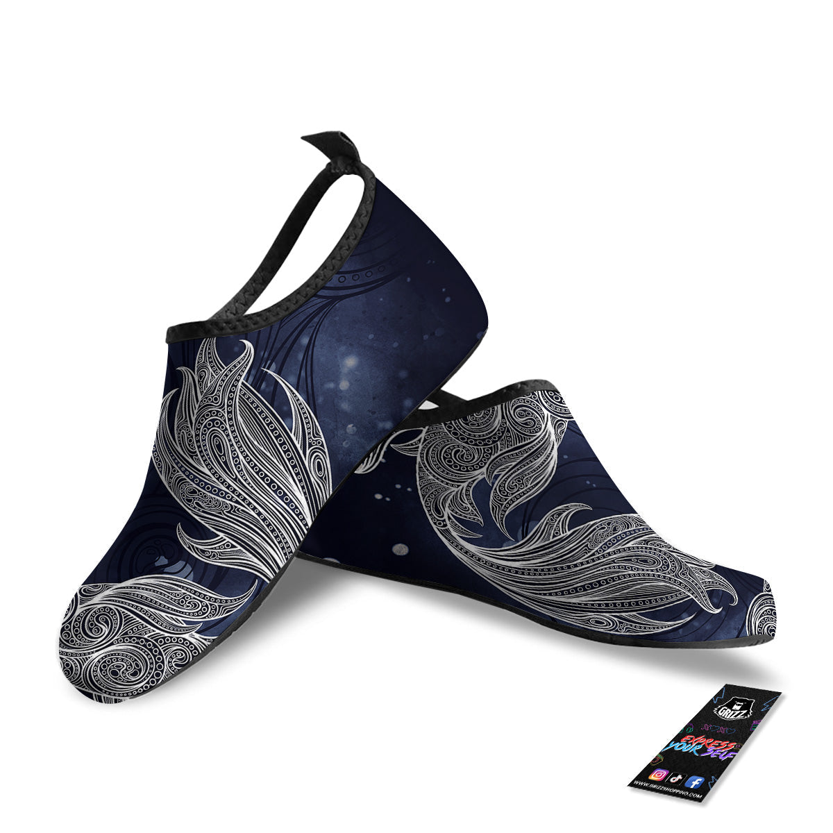 Fish Bohemian Spiritual Print Water Shoes-grizzshop