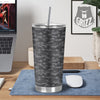 Fish Camouflage Grey Print Pattern Tumbler-grizzshop