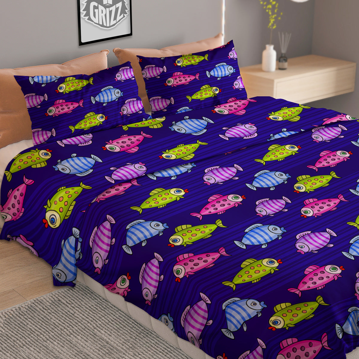 Flower Frangipani Print Pattern Duvet Cover Bedding Set