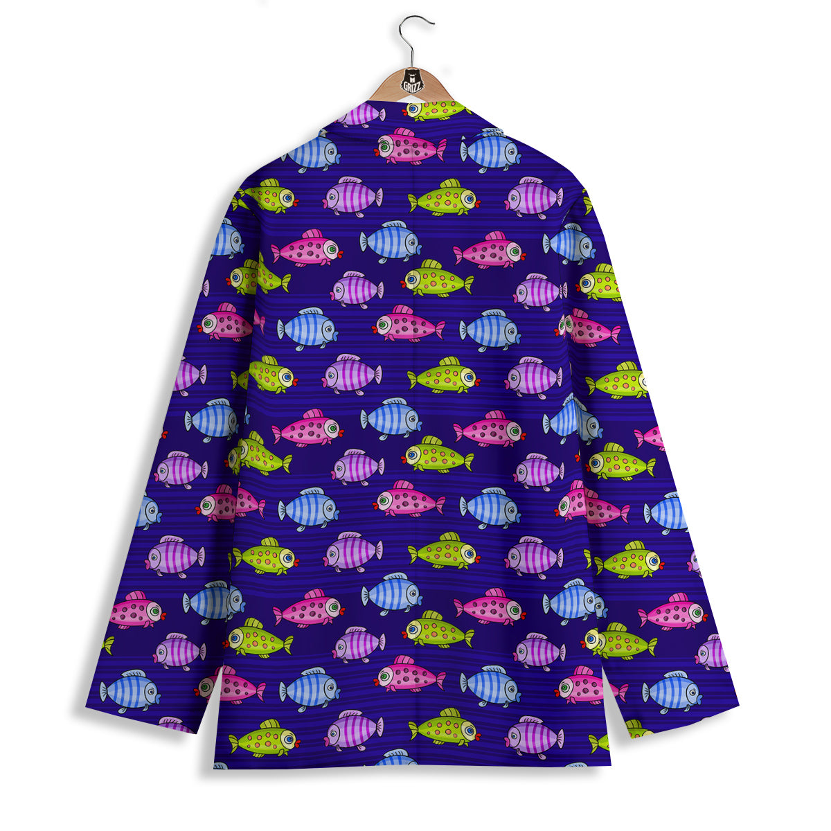 Fish Cartoon Print Pattern Women's Blazer-grizzshop