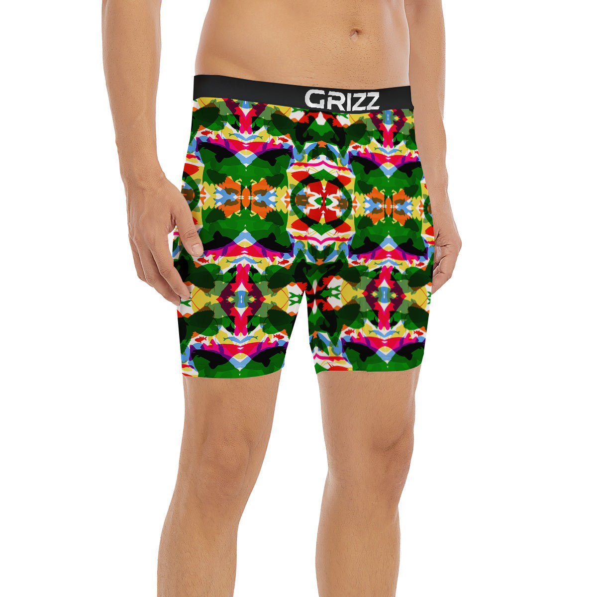 Fish Colorful Abstract Print Pattern Boxer Briefs-grizzshop