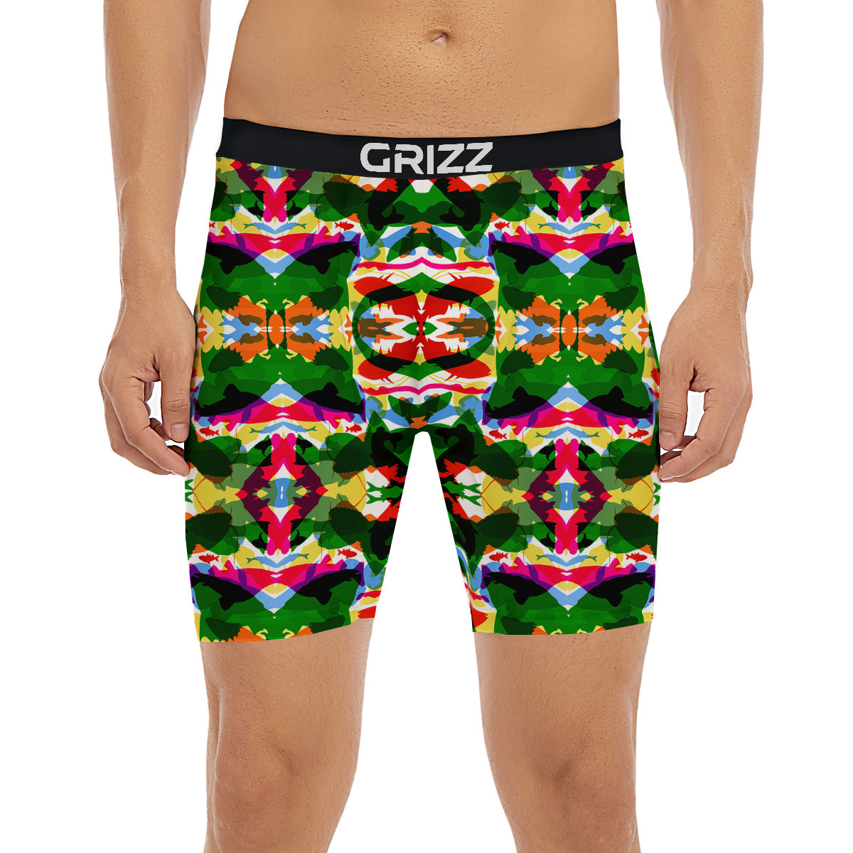 Fish Colorful Abstract Print Pattern Boxer Briefs-grizzshop