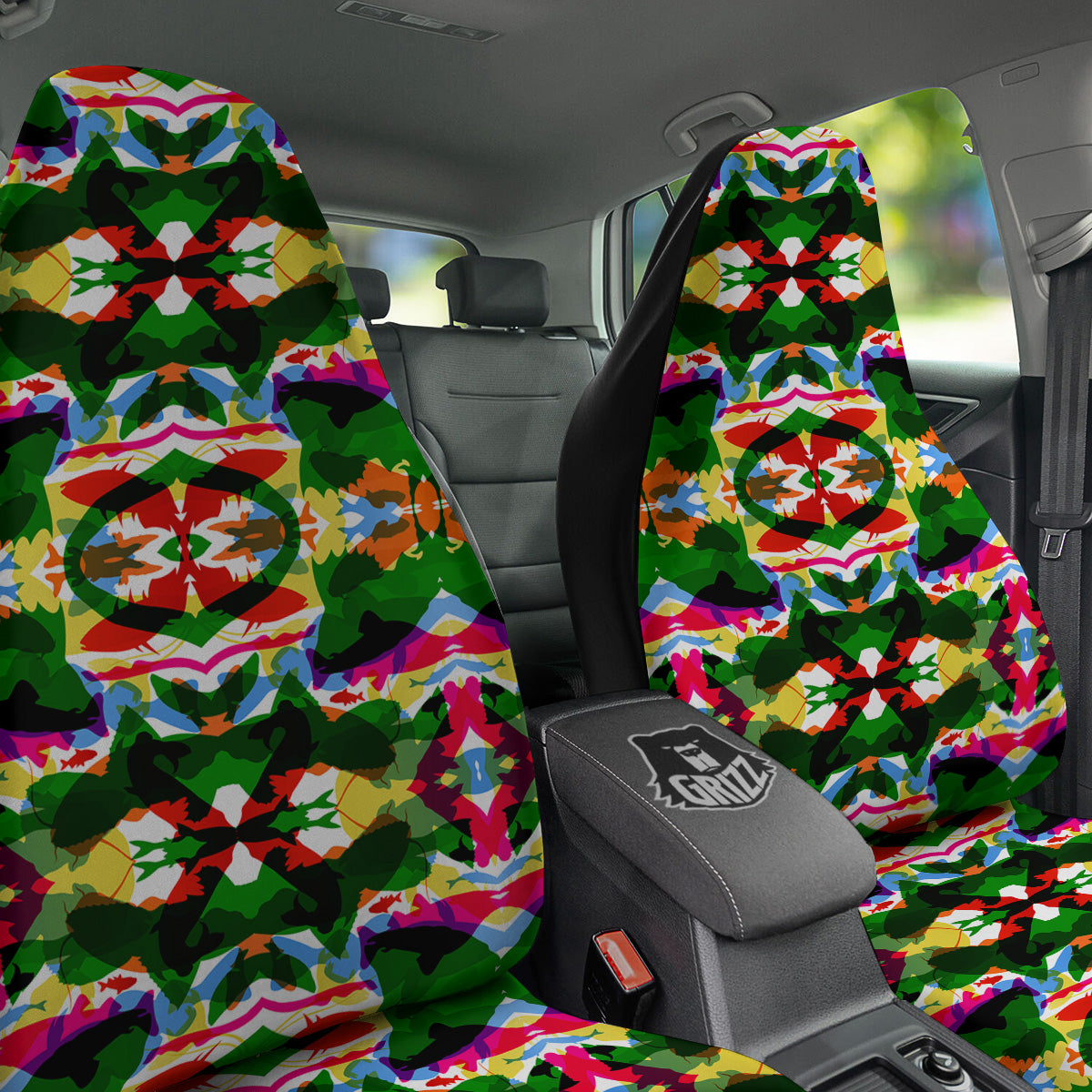 Fish Colorful Abstract Print Pattern Car Seat Covers-grizzshop