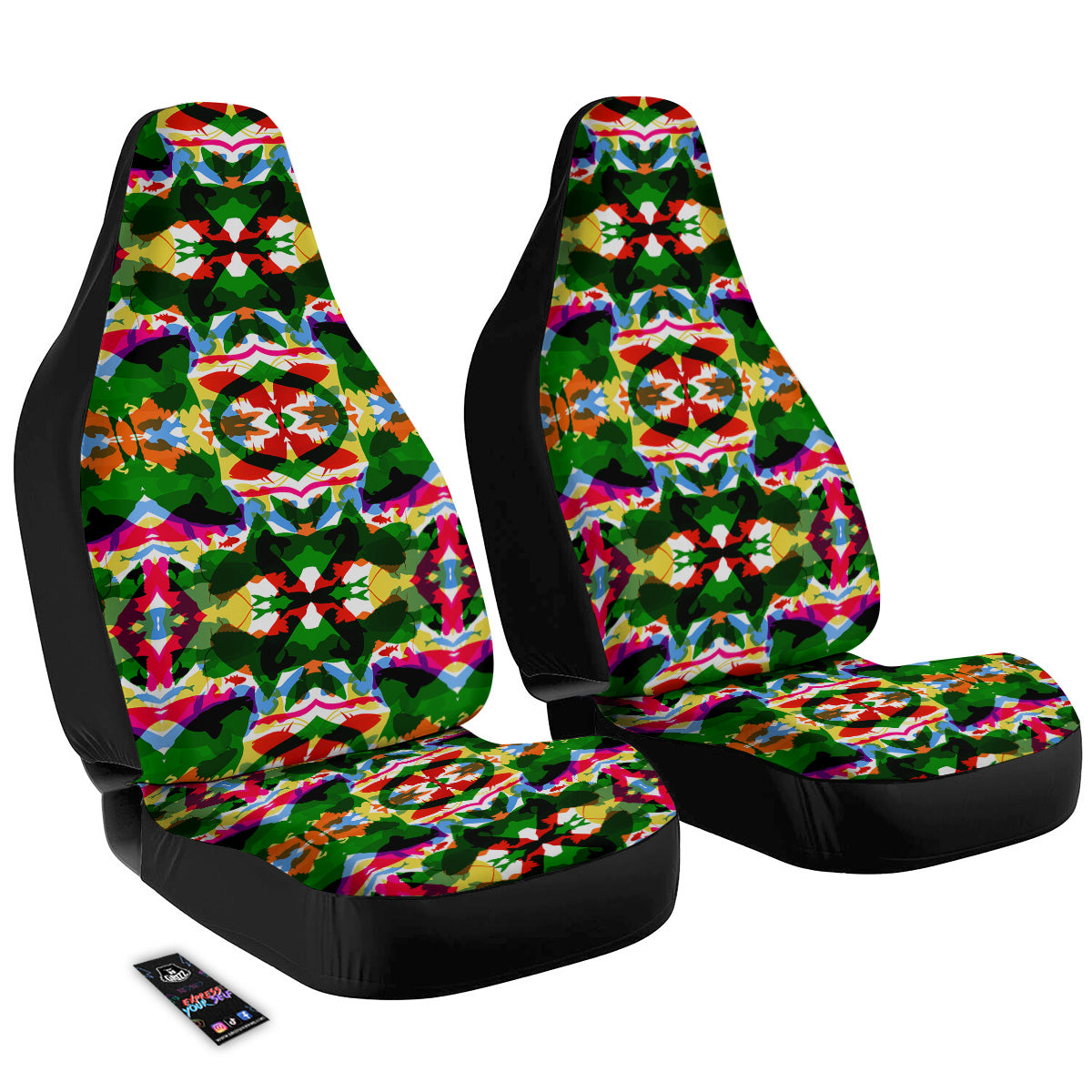 Fish Colorful Abstract Print Pattern Car Seat Covers-grizzshop