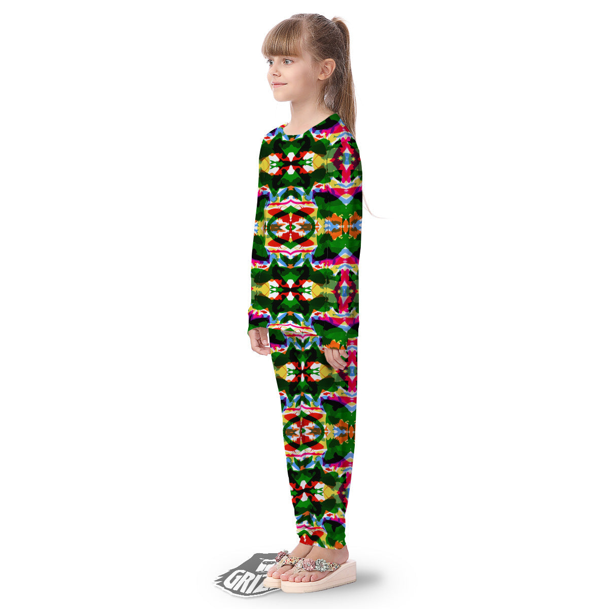 Fish Colorful Abstract Print Pattern Kid's Pajamas-grizzshop
