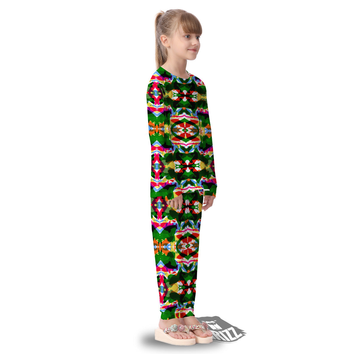 Fish Colorful Abstract Print Pattern Kid's Pajamas-grizzshop