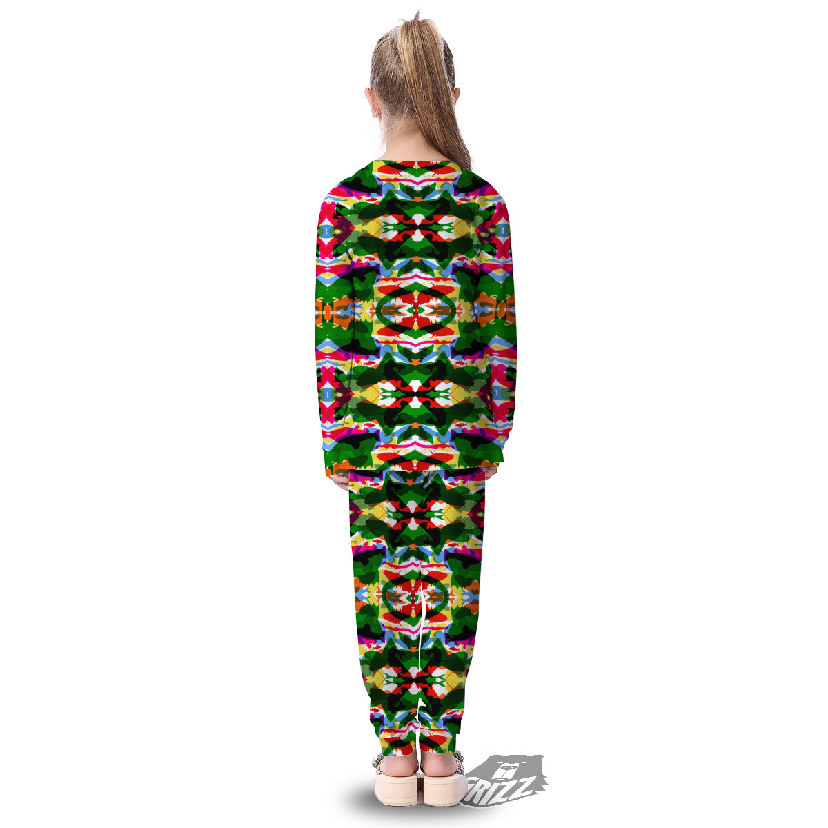 Fish Colorful Abstract Print Pattern Kid's Pajamas-grizzshop