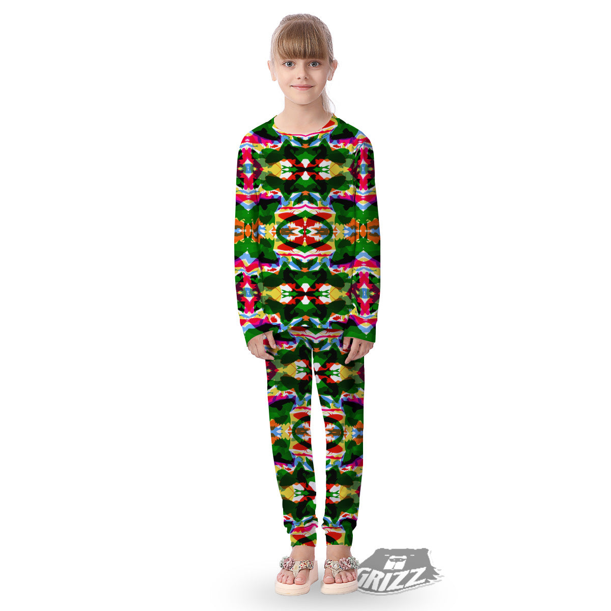 Fish Colorful Abstract Print Pattern Kid's Pajamas-grizzshop