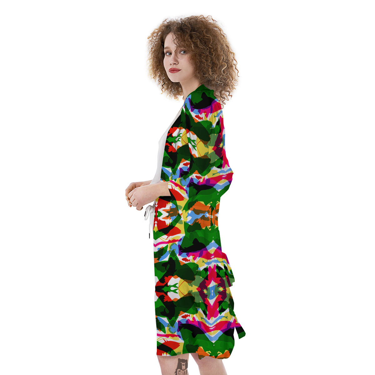 Fish Colorful Abstract Print Pattern Kimono-grizzshop