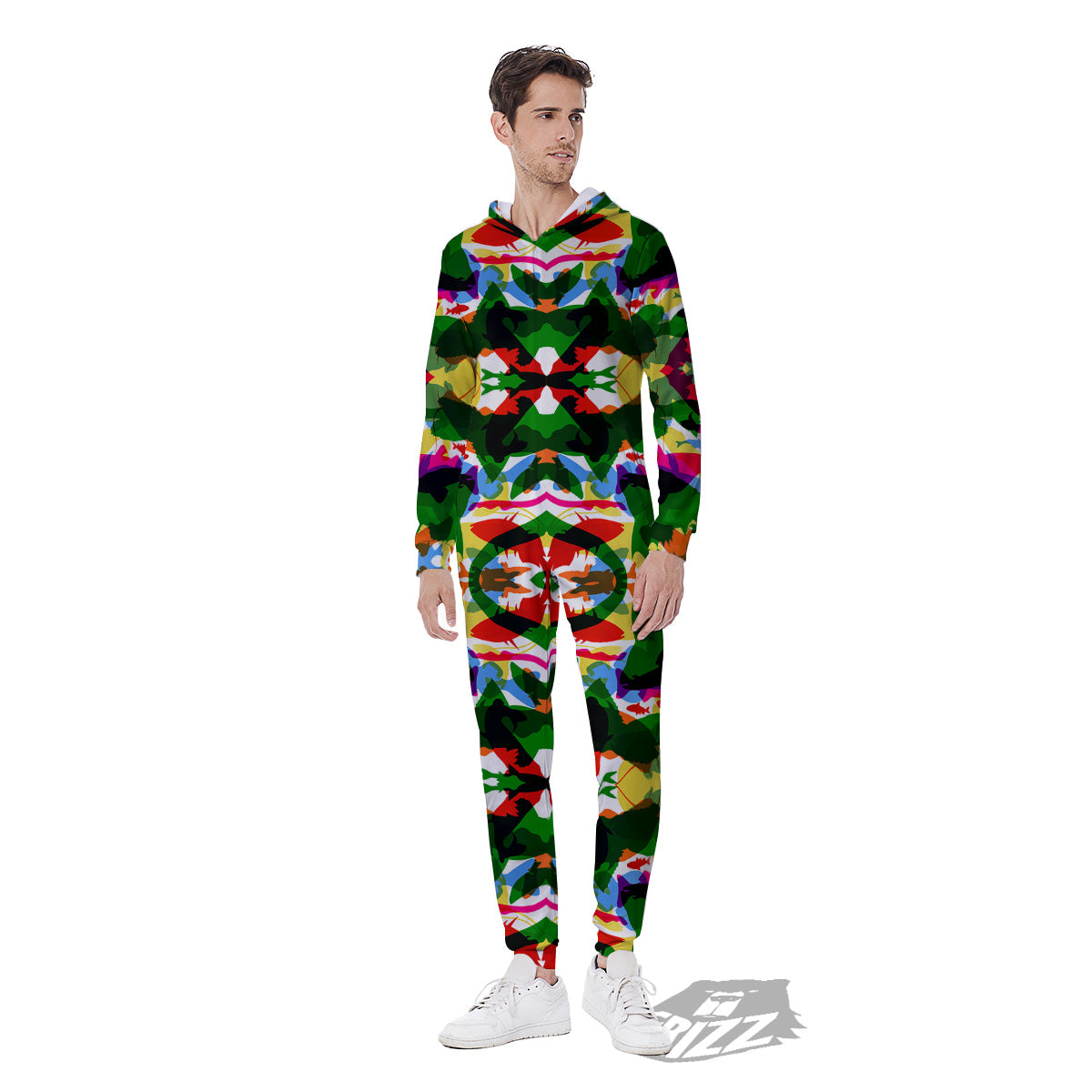 Fish Colorful Abstract Print Pattern Men's Jumpsuit-grizzshop