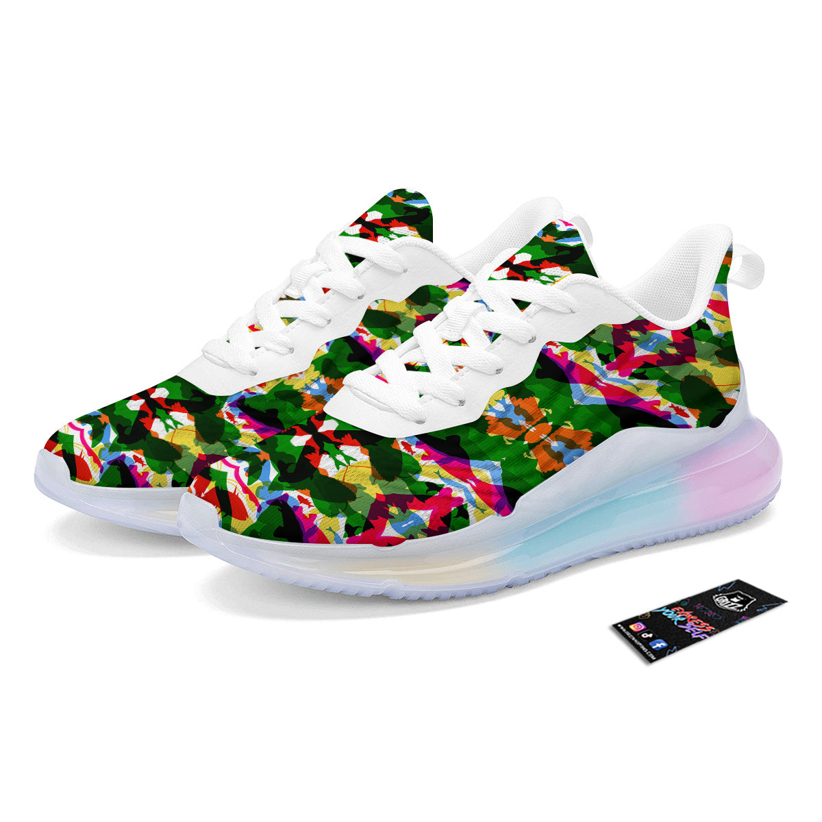 Fish Colorful Abstract Print Pattern Running Sneakers-grizzshop