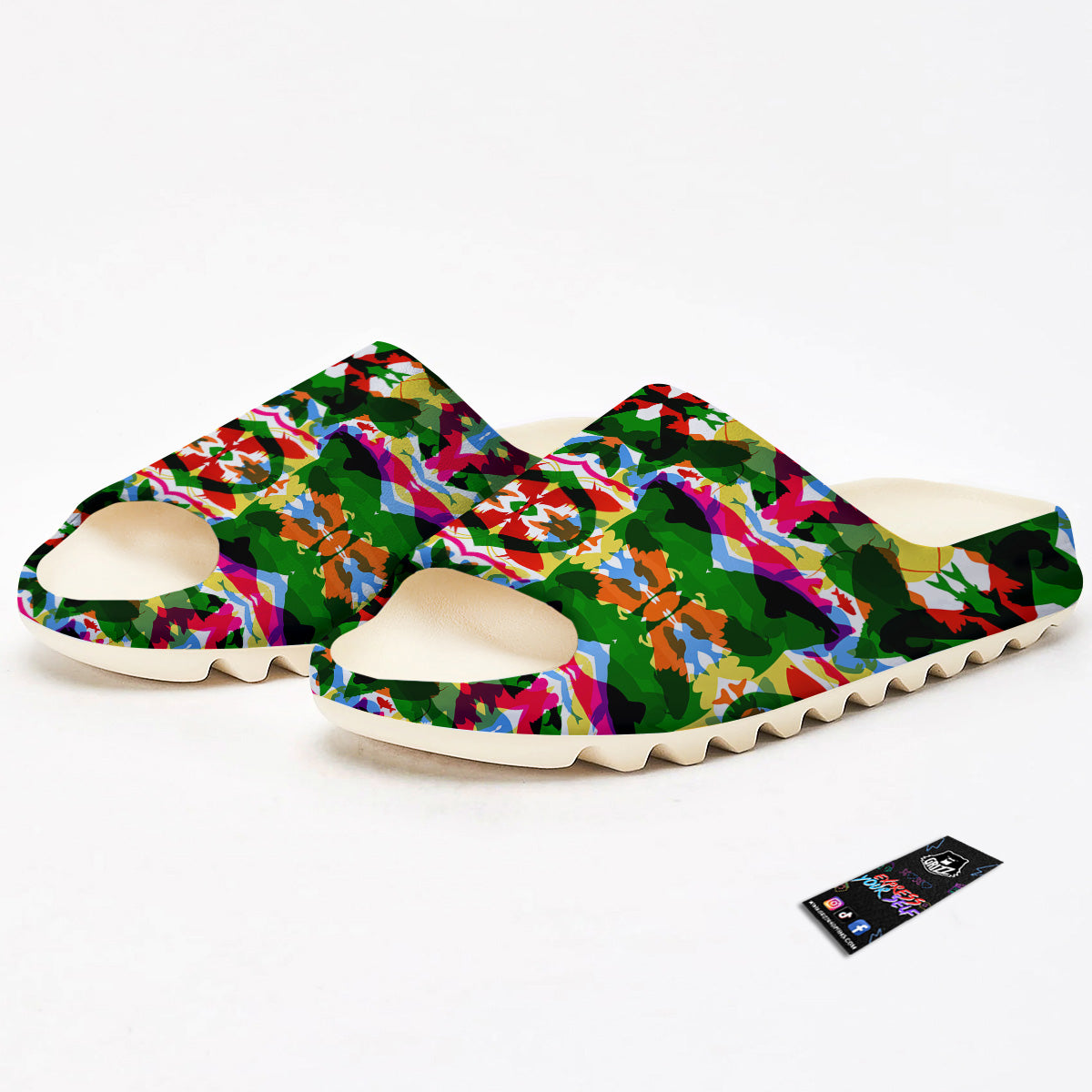 Fish Colorful Abstract Print Pattern Sandals-grizzshop
