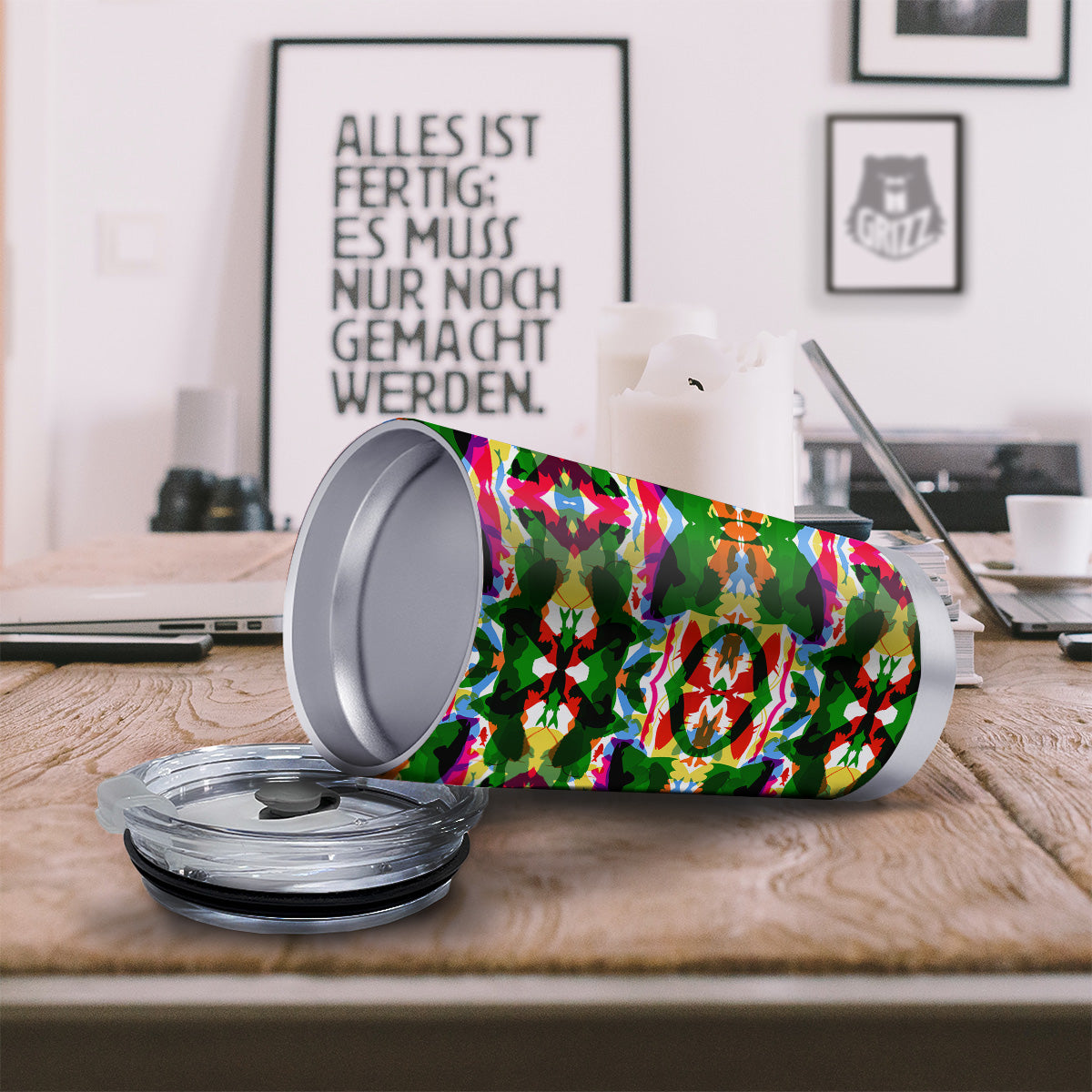 Fish Colorful Abstract Print Pattern Tumbler-grizzshop