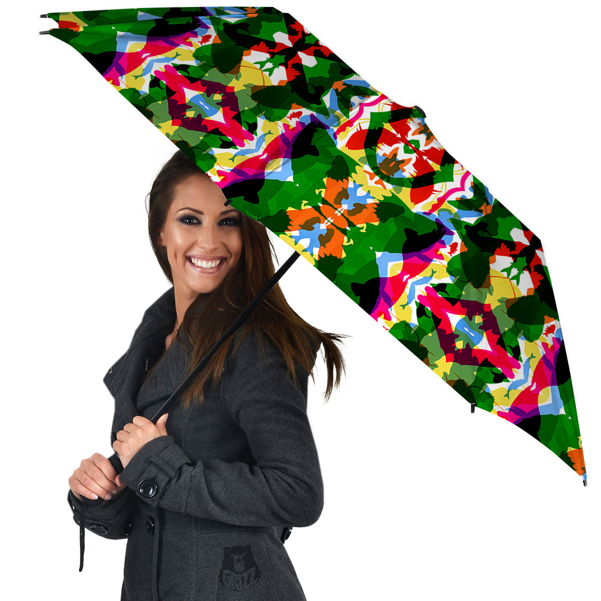 Fish Colorful Abstract Print Pattern Umbrella-grizzshop