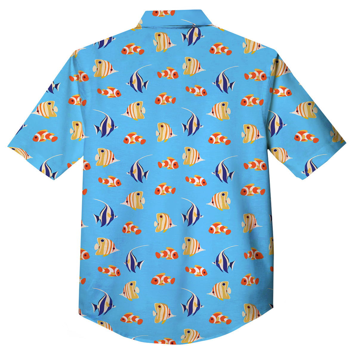 Fish Cute Print Pattern Button Up Shirt-grizzshop