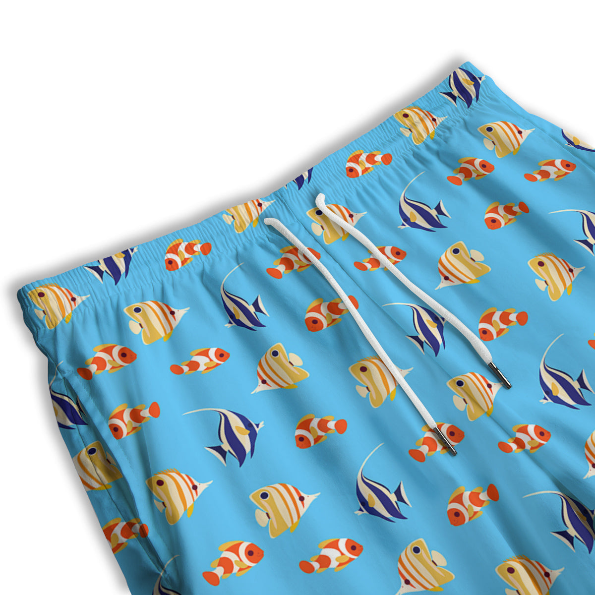 Flower And Lemon Print Pattern Men's Athletic Shorts