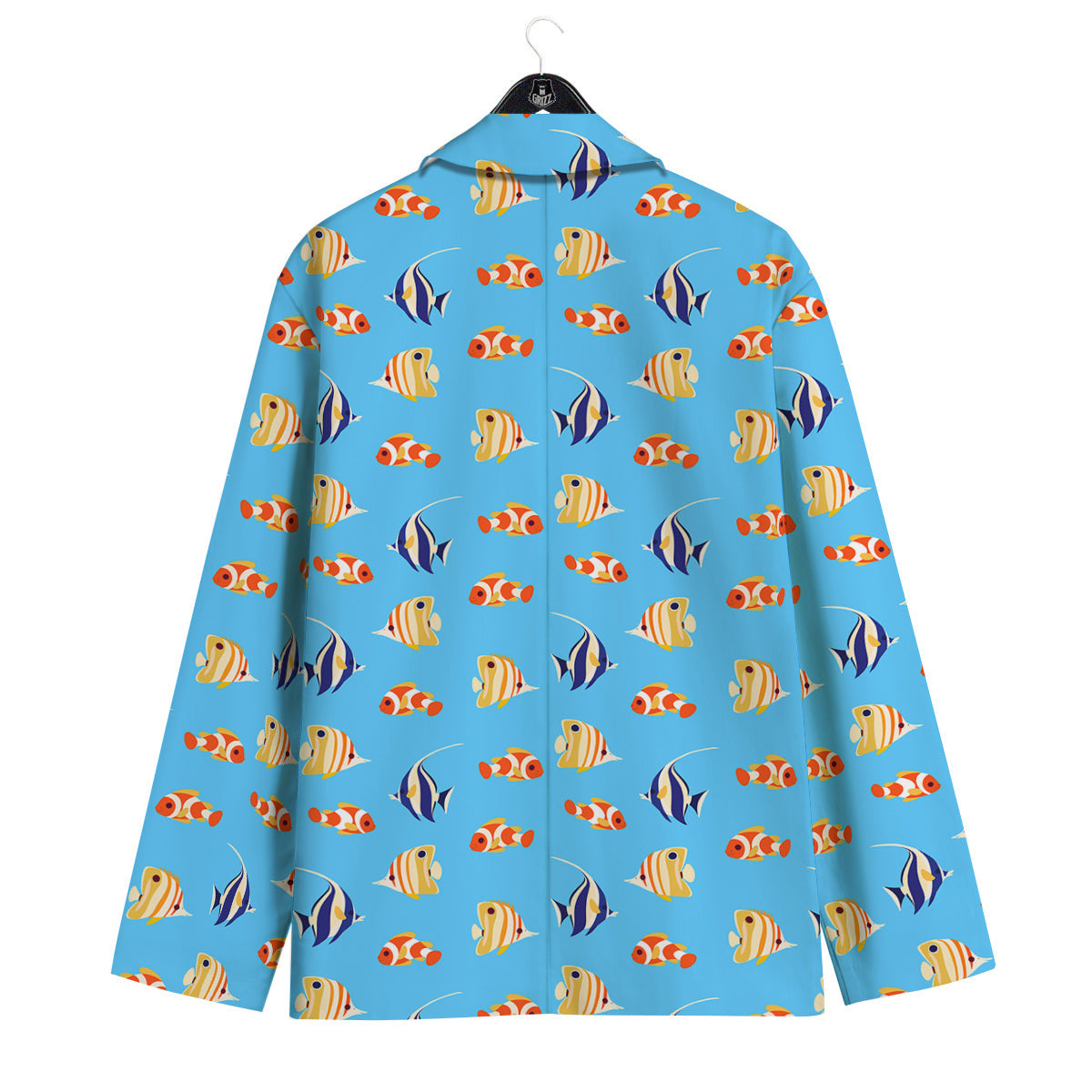 Fish Cute Print Pattern Men's Sport Coat-grizzshop