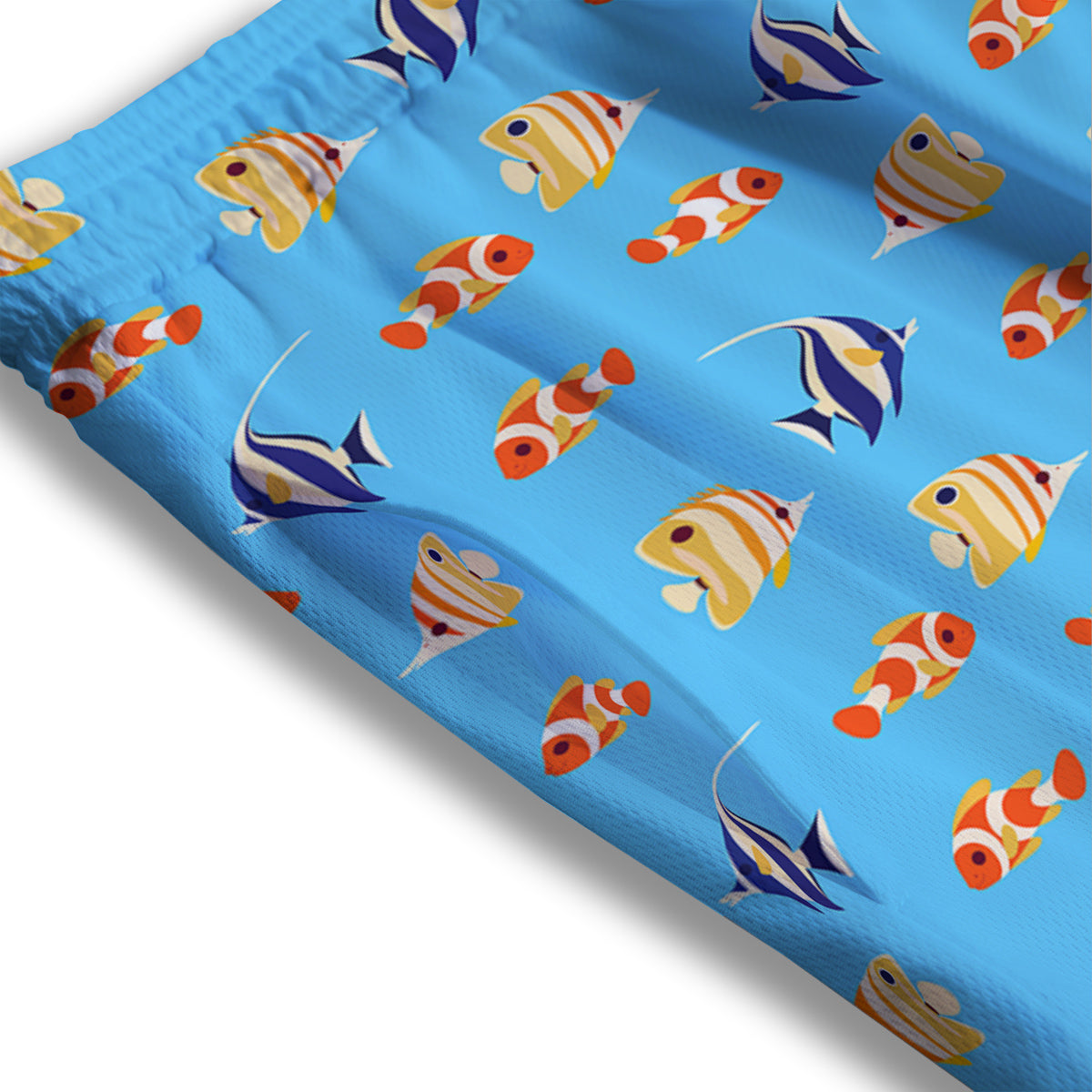 Fish Cute Print Pattern Mesh Shorts