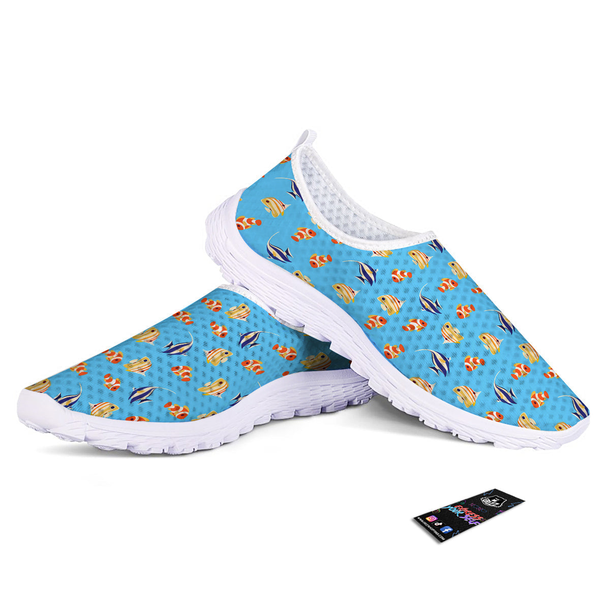 Fish Cute Print Pattern Nurse Shoes-grizzshop
