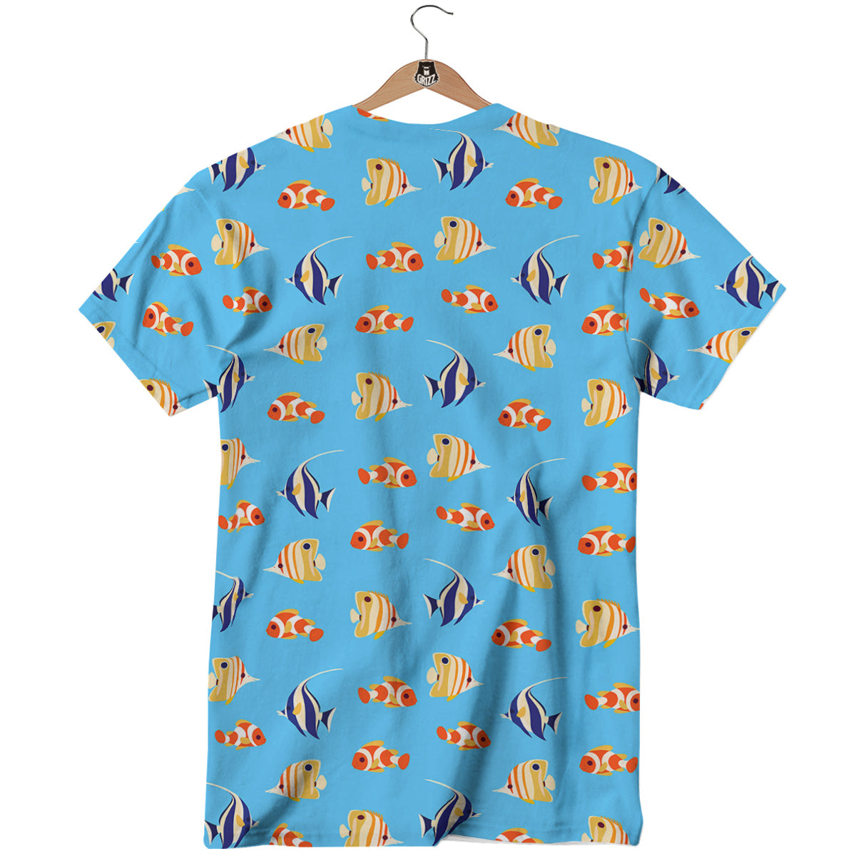 Fish Cute Print Pattern T-Shirt-grizzshop