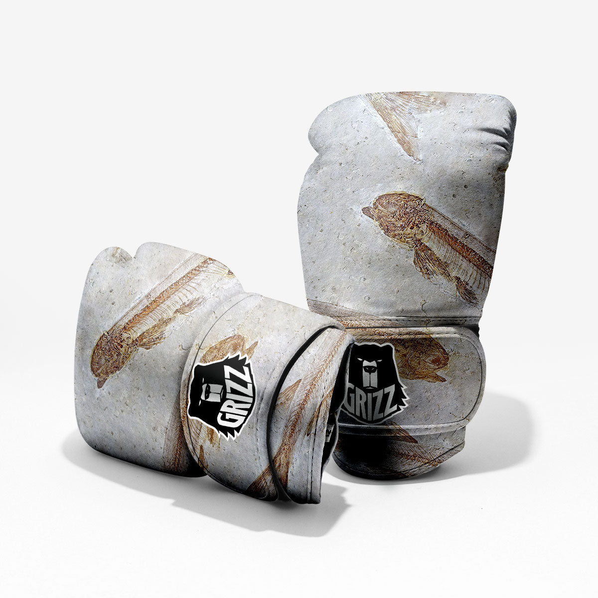 Fish Fossil Lycoptera Print Pro Boxing Glove