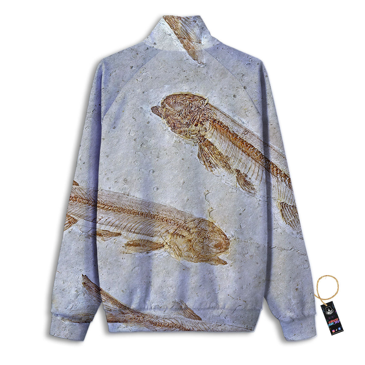 Fish Fossil Lycoptera Print Track Jacket-grizzshop