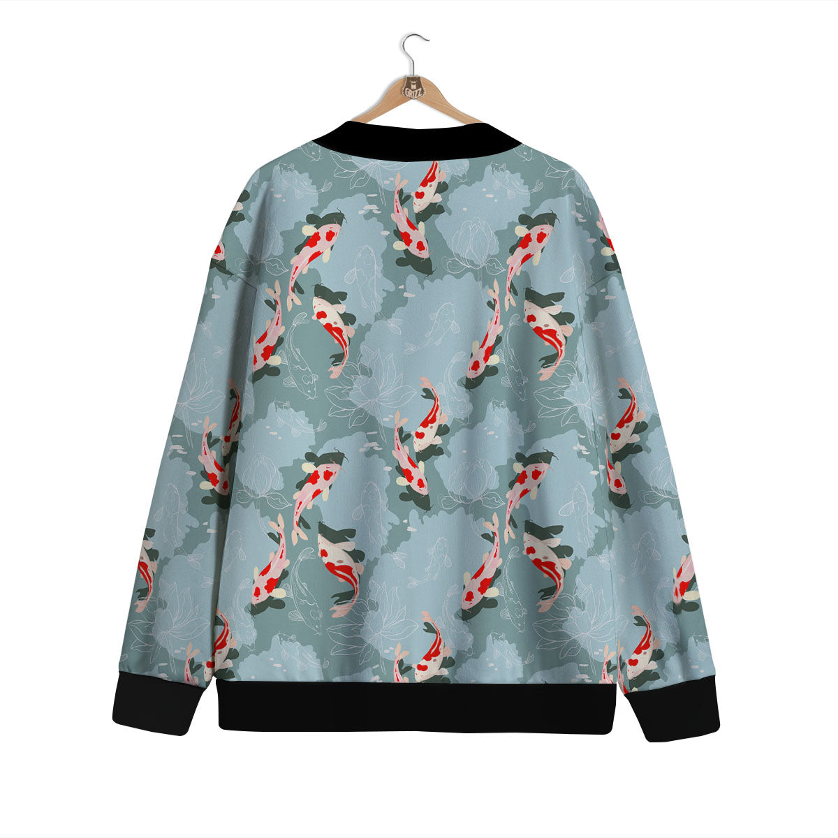Fish Koi Print Pattern Cardigan-grizzshop
