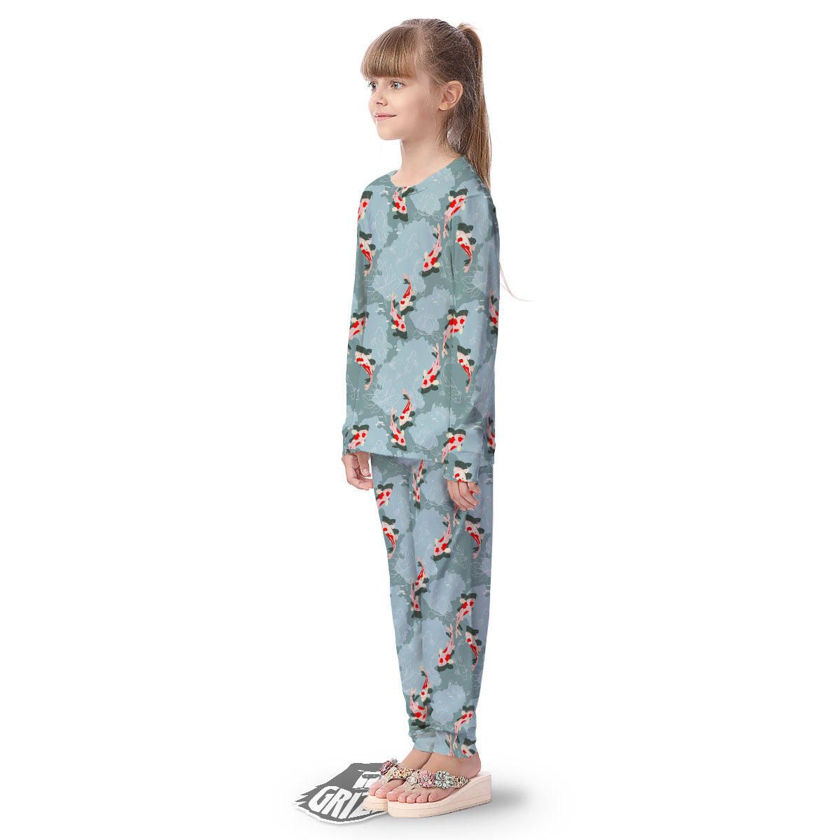Fish Koi Print Pattern Kid's Pajamas-grizzshop