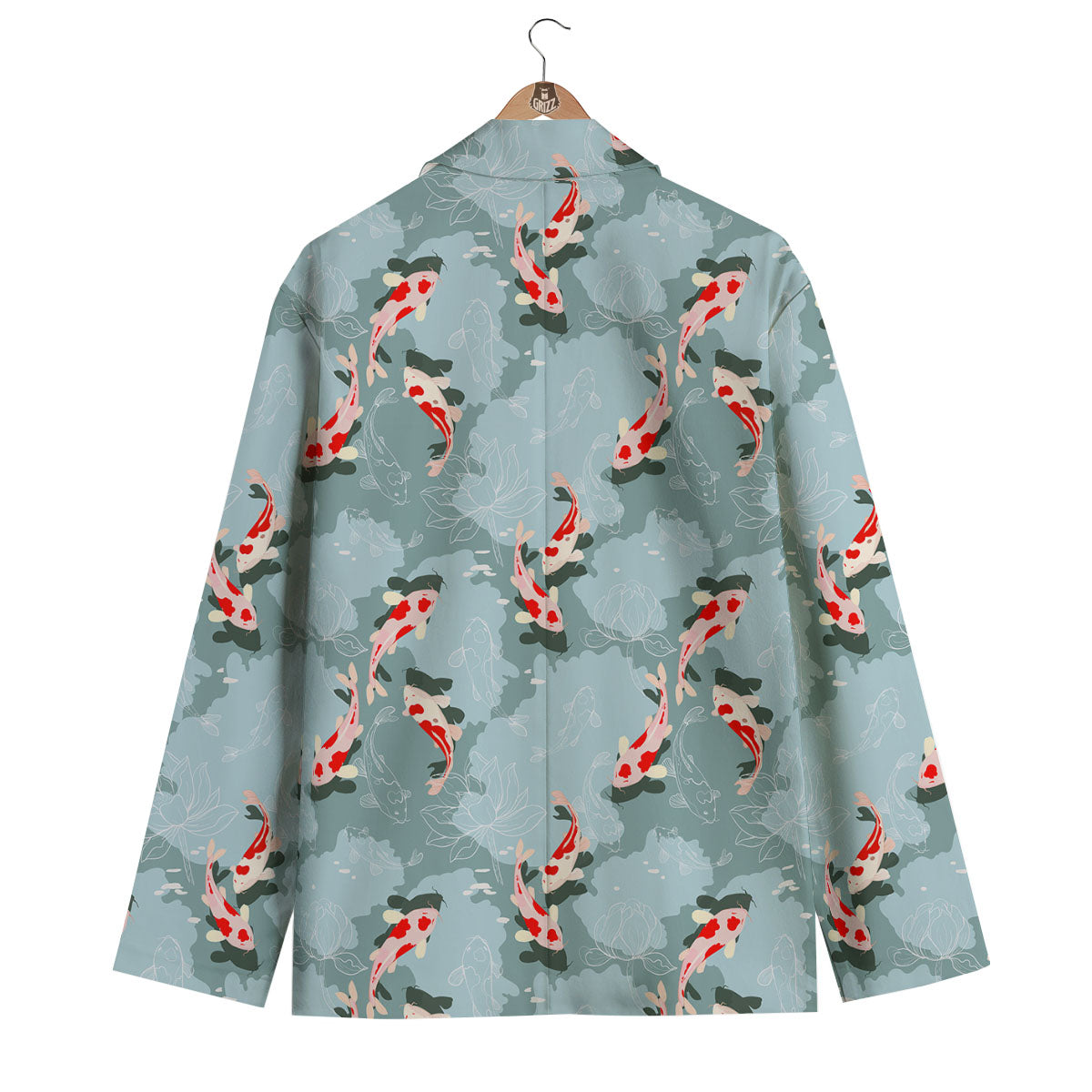 Fish Koi Print Pattern Men's Blazer-grizzshop