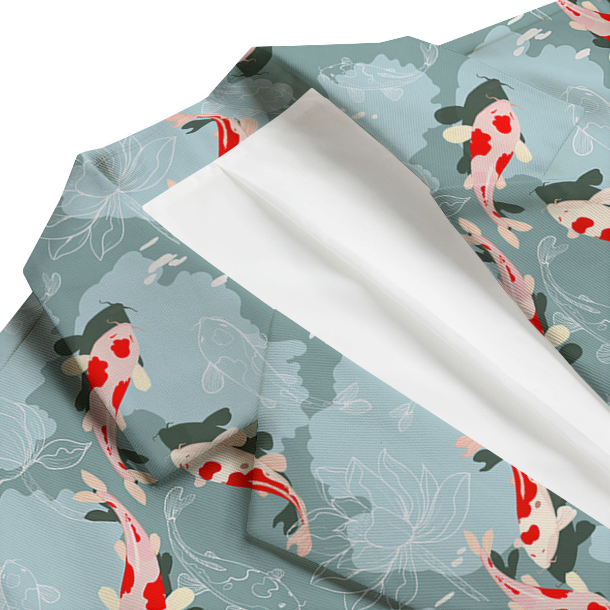 Fish Koi Print Pattern Men's Blazer-grizzshop