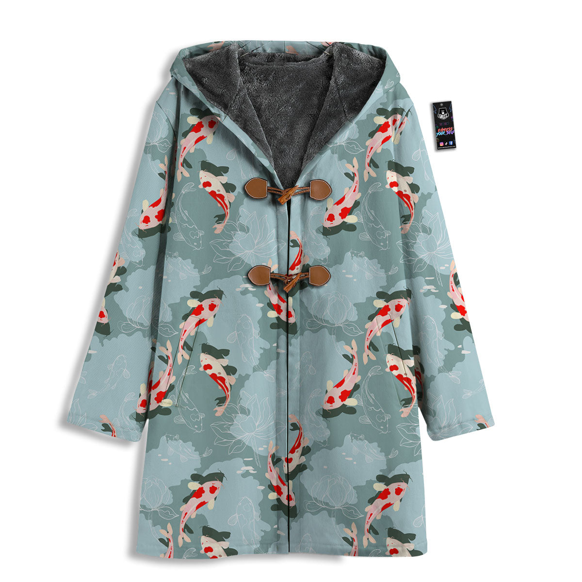 Fish Koi Print Pattern Men's Windbreaker Jacket-grizzshop