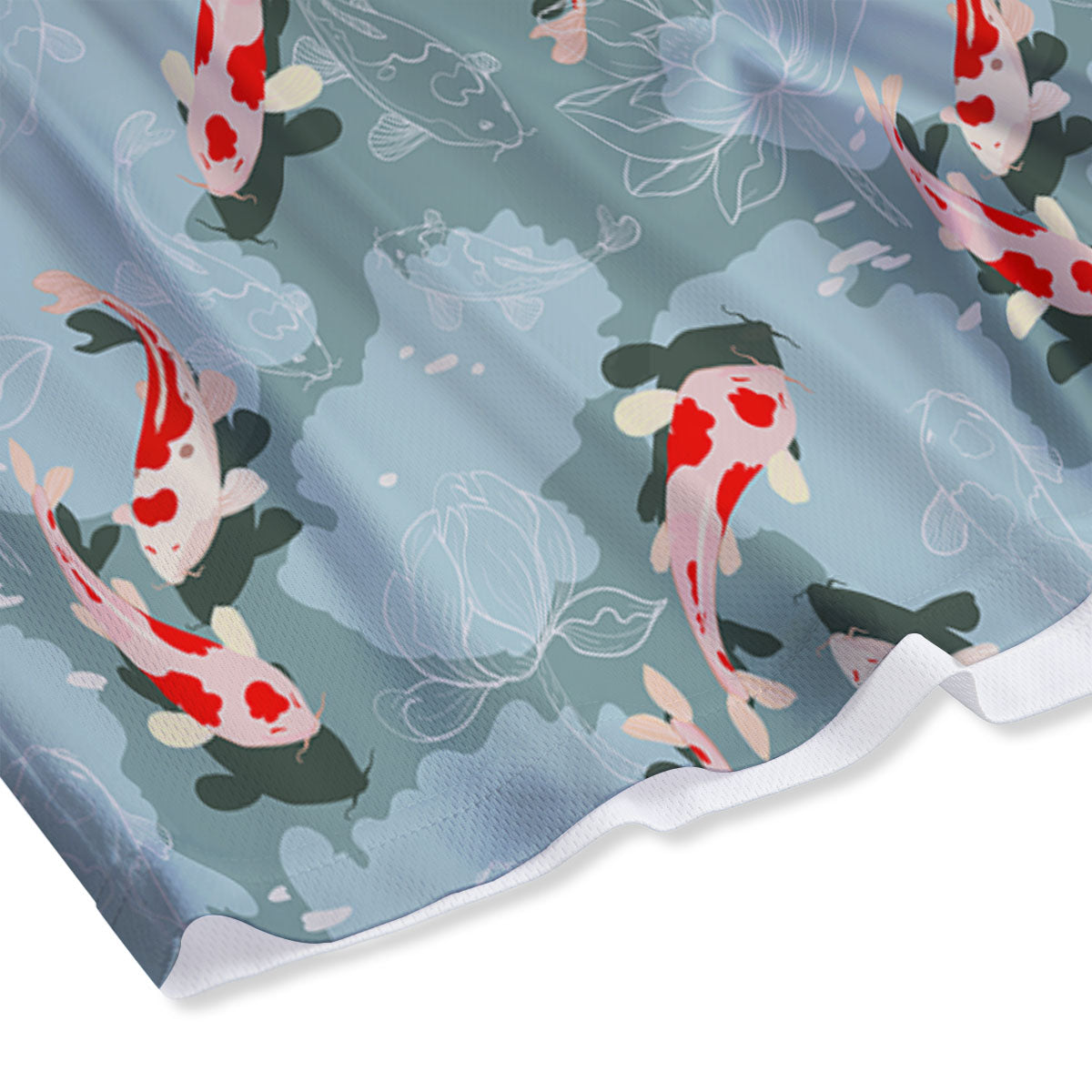 Fish Koi Print Pattern Mesh Shorts