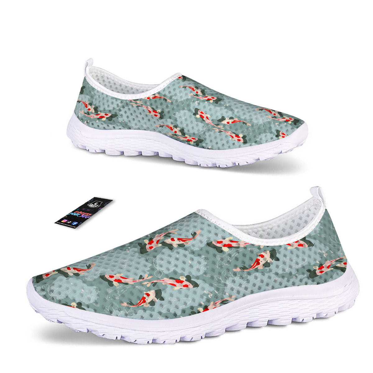 Fish Koi Print Pattern Nurse Shoes-grizzshop