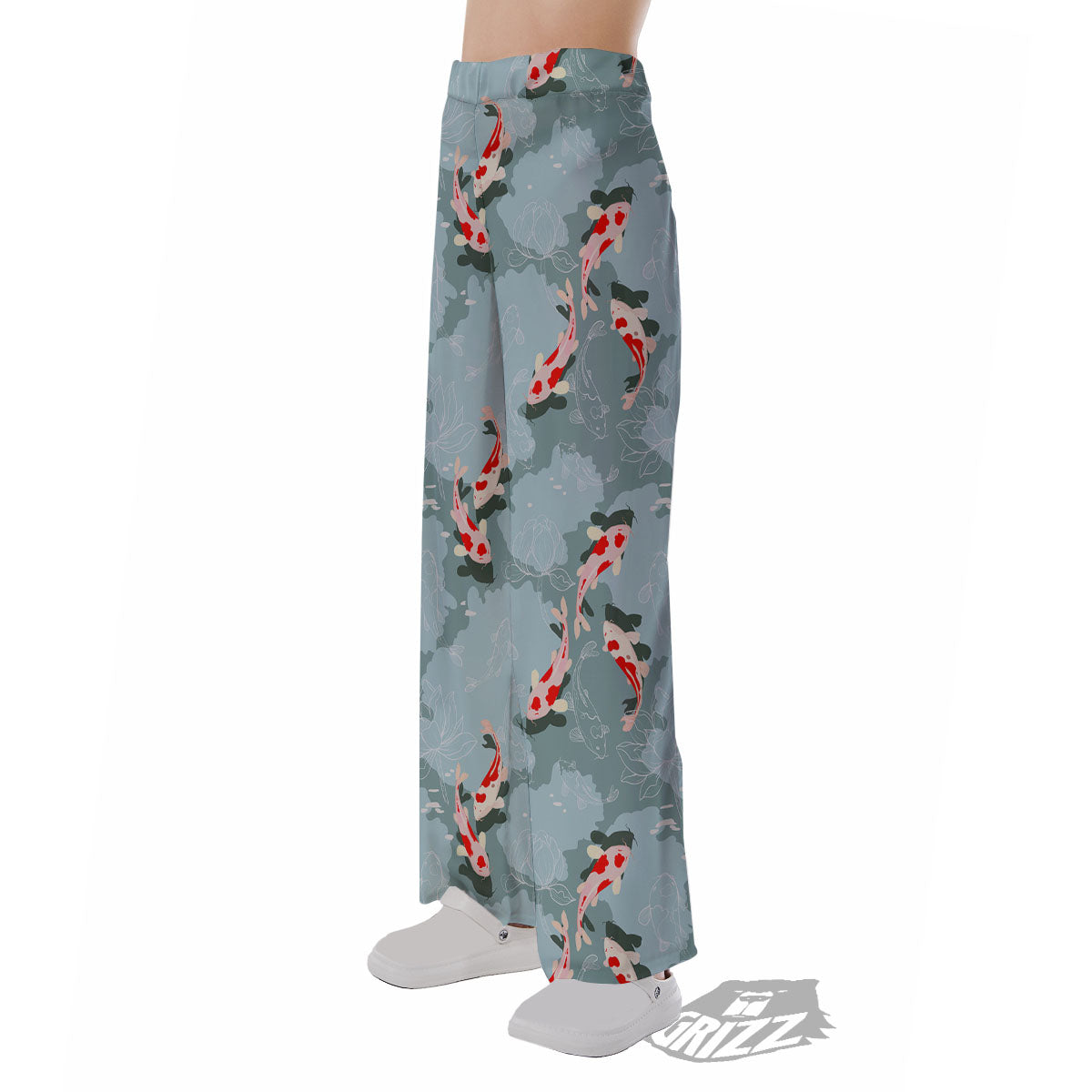 Fish Koi Print Pattern Pajama Pants-grizzshop