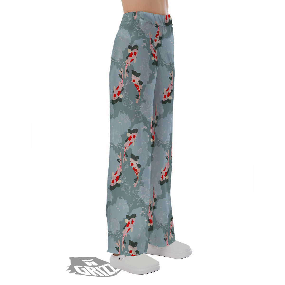 Fish Koi Print Pattern Pajama Pants-grizzshop