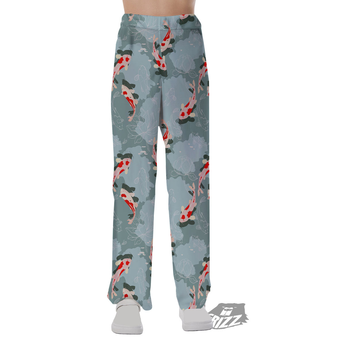Fish Koi Print Pattern Pajama Pants-grizzshop