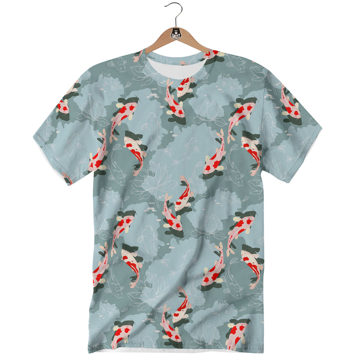 Fish Koi Print Pattern T-Shirt-grizzshop