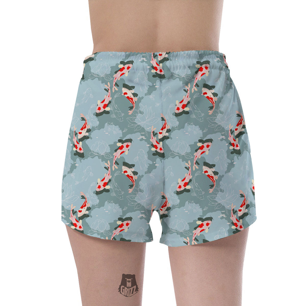 Fish Koi Print Pattern Women's Shorts-grizzshop