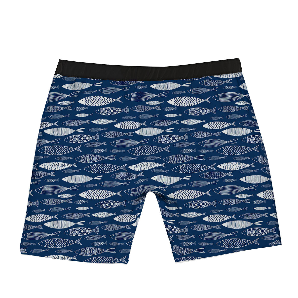 Fish Ornamental Print Pattern Boxer Briefs-grizzshop