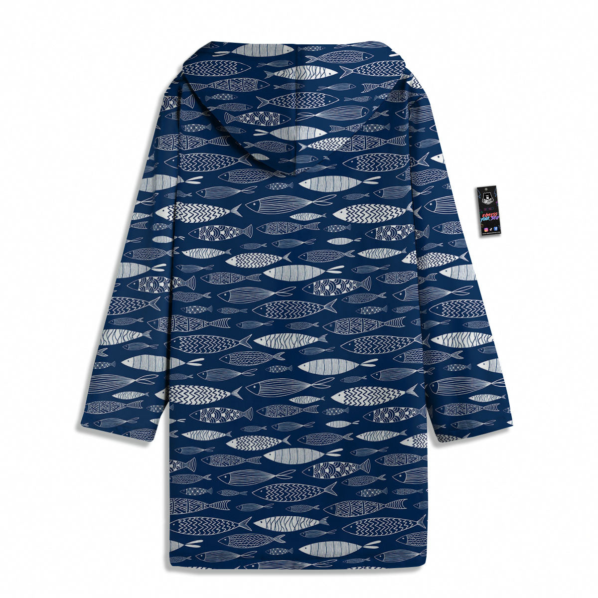 Fish Ornamental Print Pattern Men's Windbreaker Jacket-grizzshop