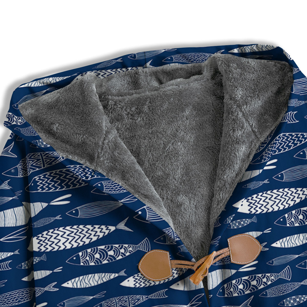 Fish Ornamental Print Pattern Men's Windbreaker Jacket-grizzshop