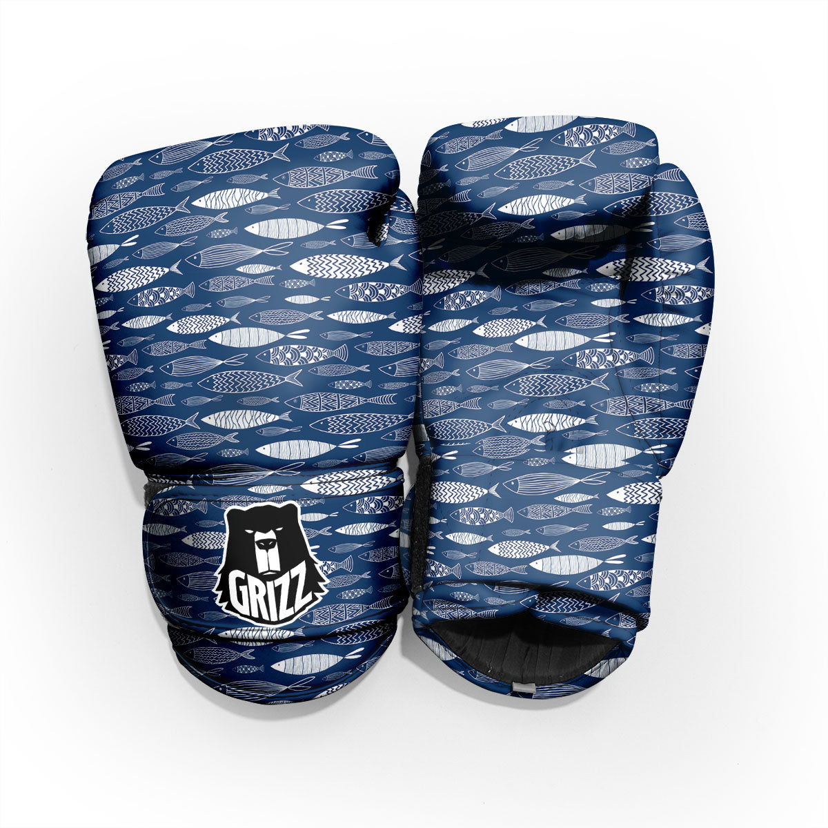 Fish Ornamental Print Pattern Pro Boxing Glove