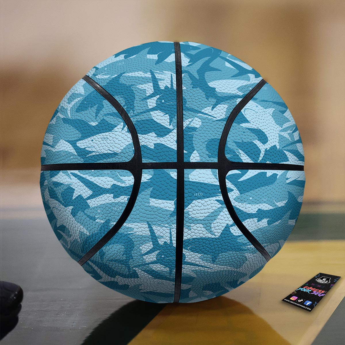 Fish Shark Print Pattern Basketball-grizzshop