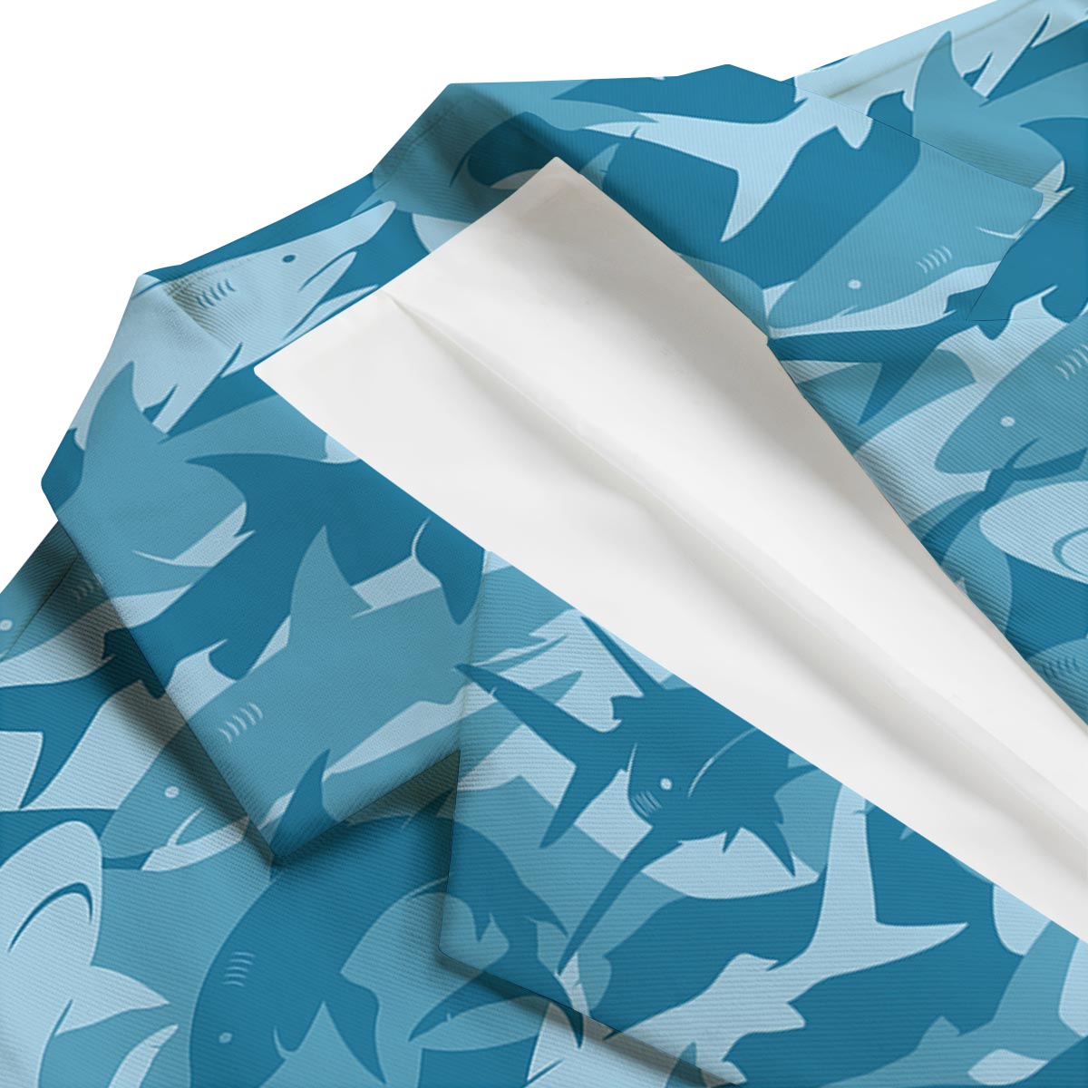 Fish Shark Print Pattern Men's Blazer-grizzshop