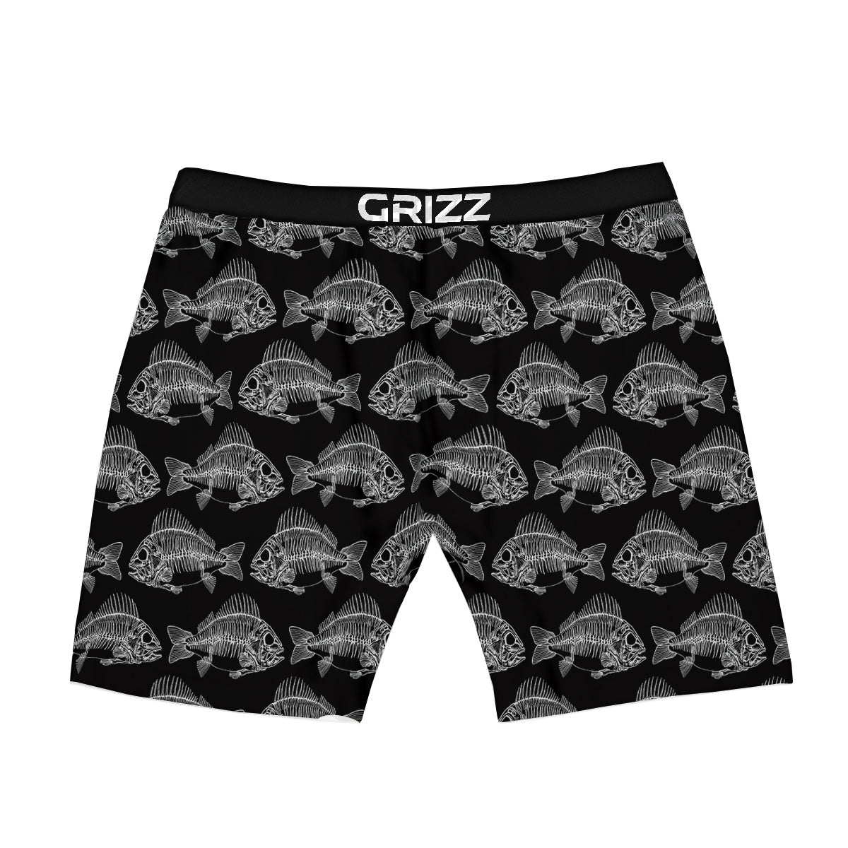 Fish Skeleton Print Pattern Boxer Briefs-grizzshop