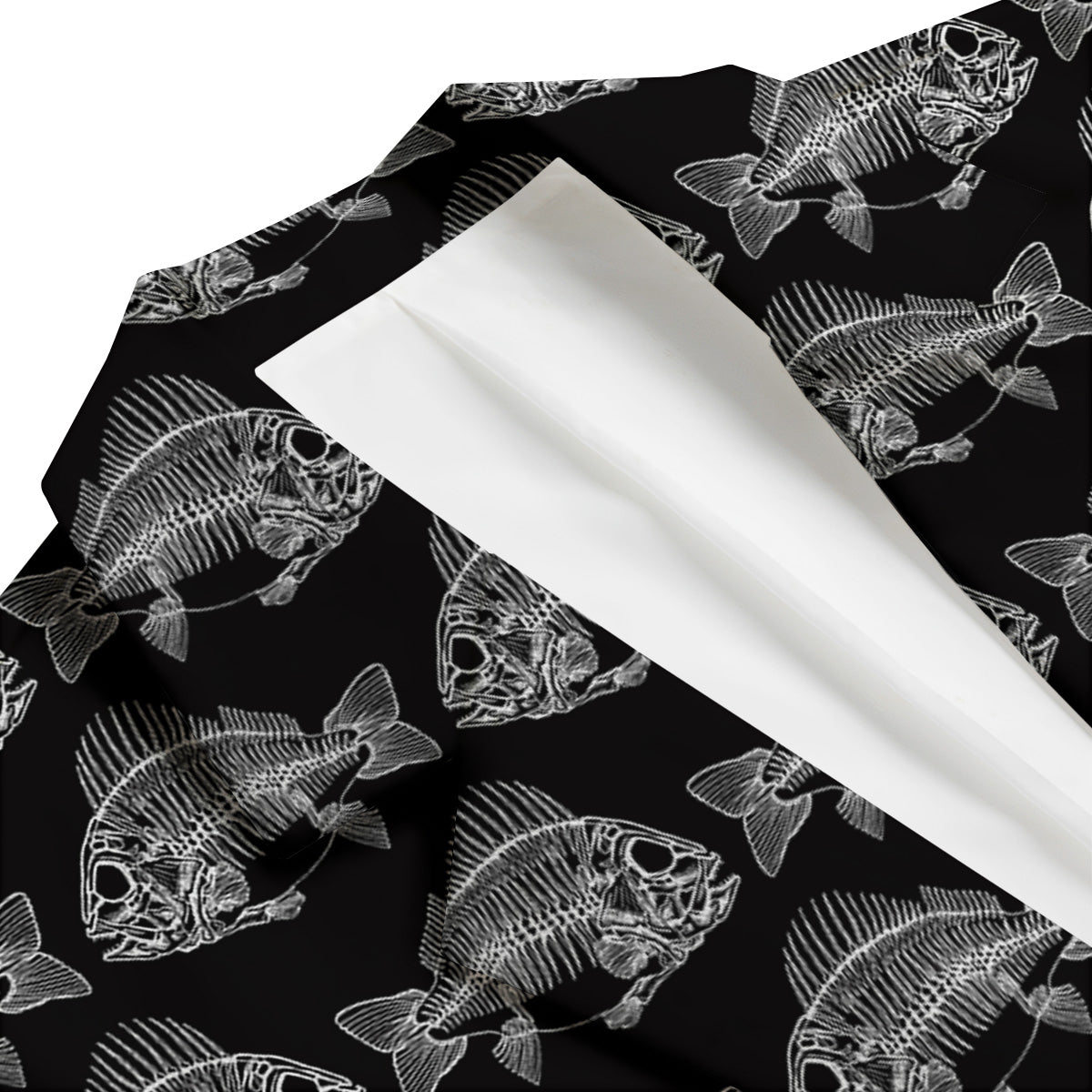 Fish Skeleton Print Pattern Men's Blazer-grizzshop