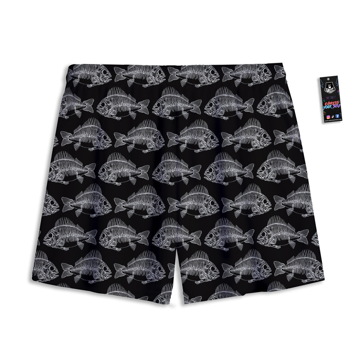 Houndstooth Denim Print Pattern Mesh Shorts